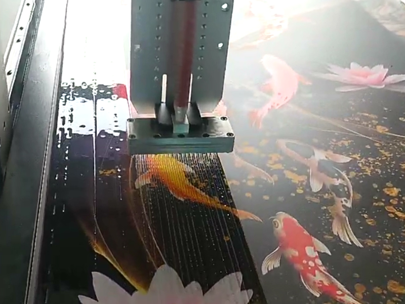 Crystal porcelain painting glaze sealing machine video